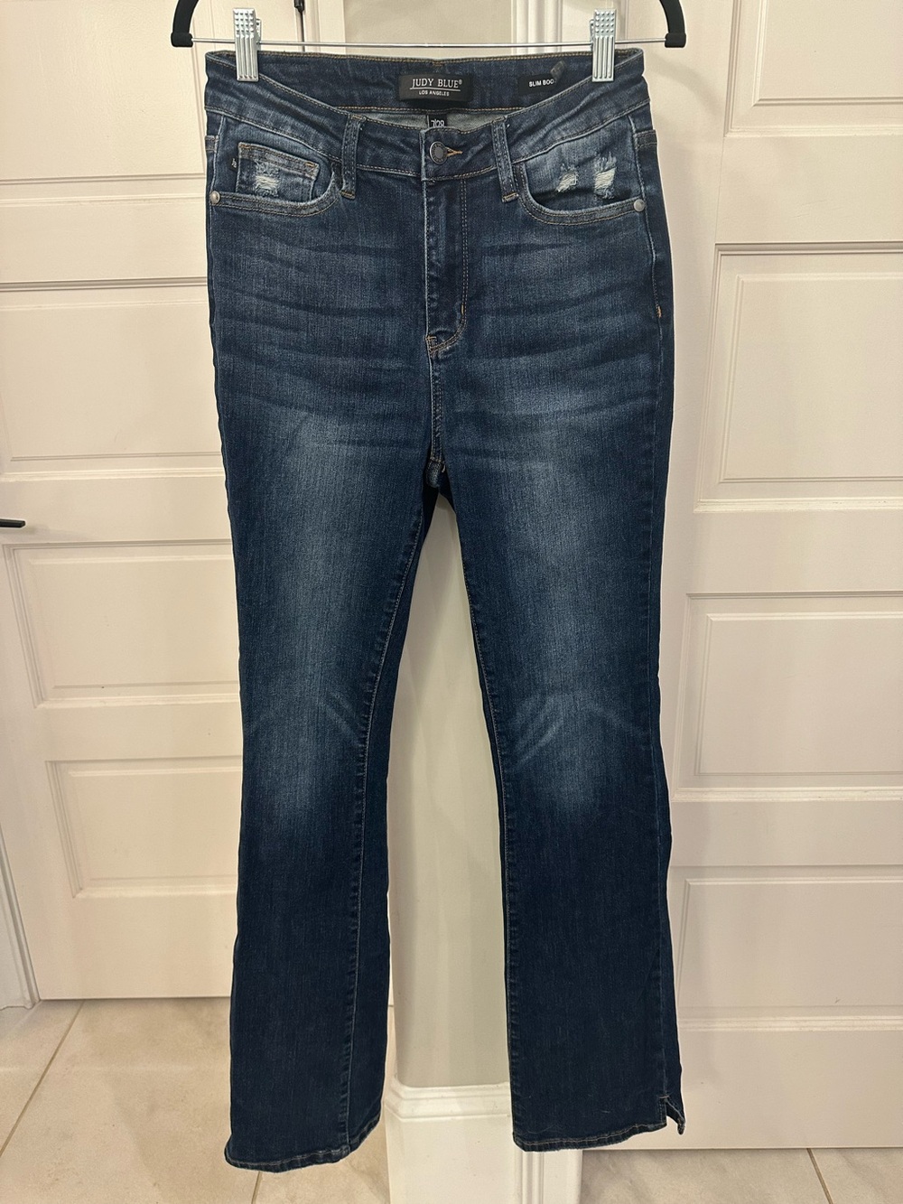 Judy Blue Slim Bootcut Jeans 7 / 28 Long Dark Wash Denim JB88290-L 33” School